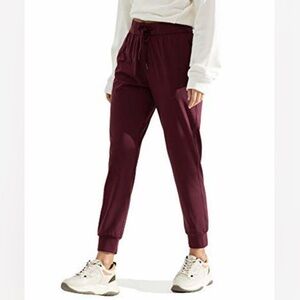 Women's Ajisai Burgundy Maroon Jogger Pants